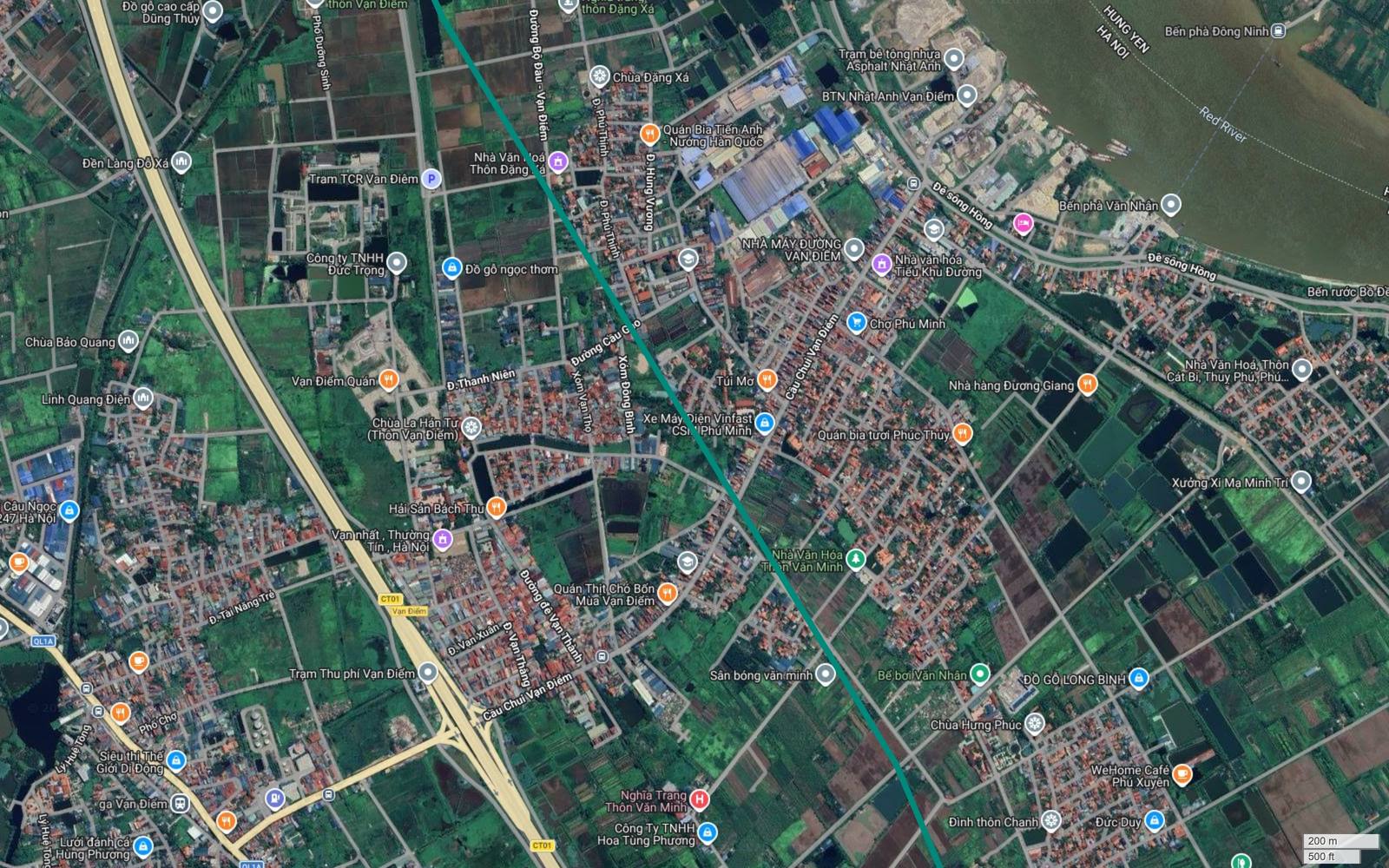 Tuyến metro số 12 Hà Nội đi qua Văn Nhân, cách ga Vạn Điểm của đường sắt Bắc Nam và nút Cầu Chui Vạn Điểm khoảng một cây số rưỡi